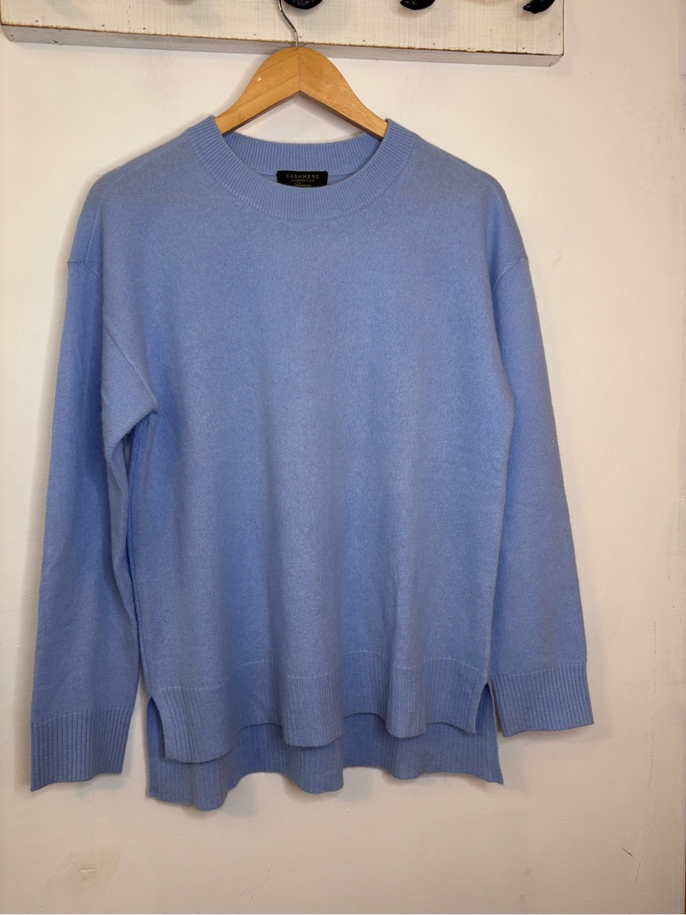 Charter Club Light Blue Crewneck Cashmere Sweater - Picture 3 of 7